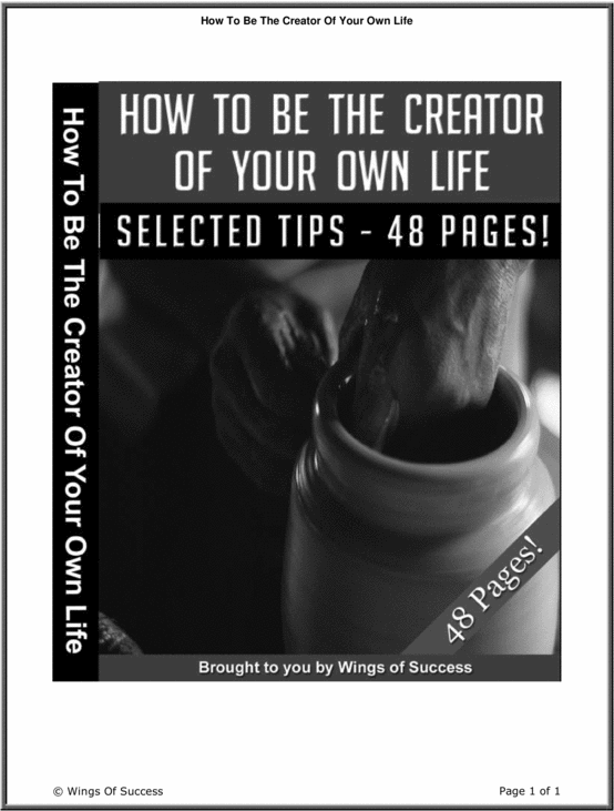 Product picture Law Of Attraction - Be The Creator Of Your Own Life